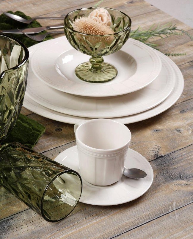 CRYSPO TRIO Σετ Φλυτζάνια Τσαγιού 6τμχ Πορσελάνης 220ml Ivory CRYSPO TRIO 03.000.16 (Υλικό: Πορσελάνη) - CRYSPO TRIO - 03.000.16